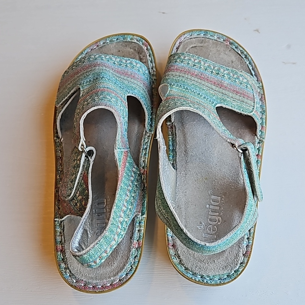 Alegria Teal Viki Seascape Sandals 41 / 10.5-11 - Picture 7 of 10